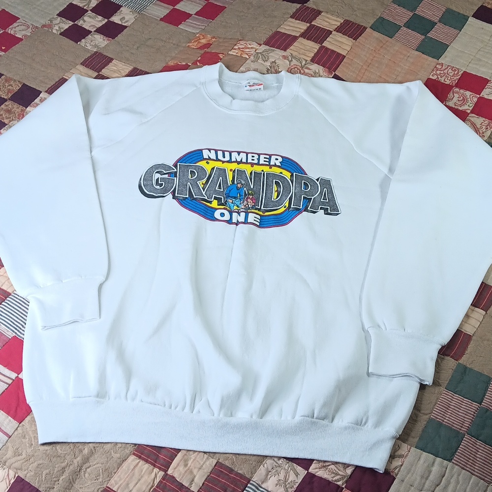 Dadcore Vintage Fruit of the Loom Sweatshirt XL #1 Grandpa